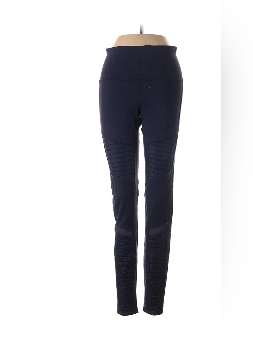 ALO Navy High-Rise Navy Moto Leggings